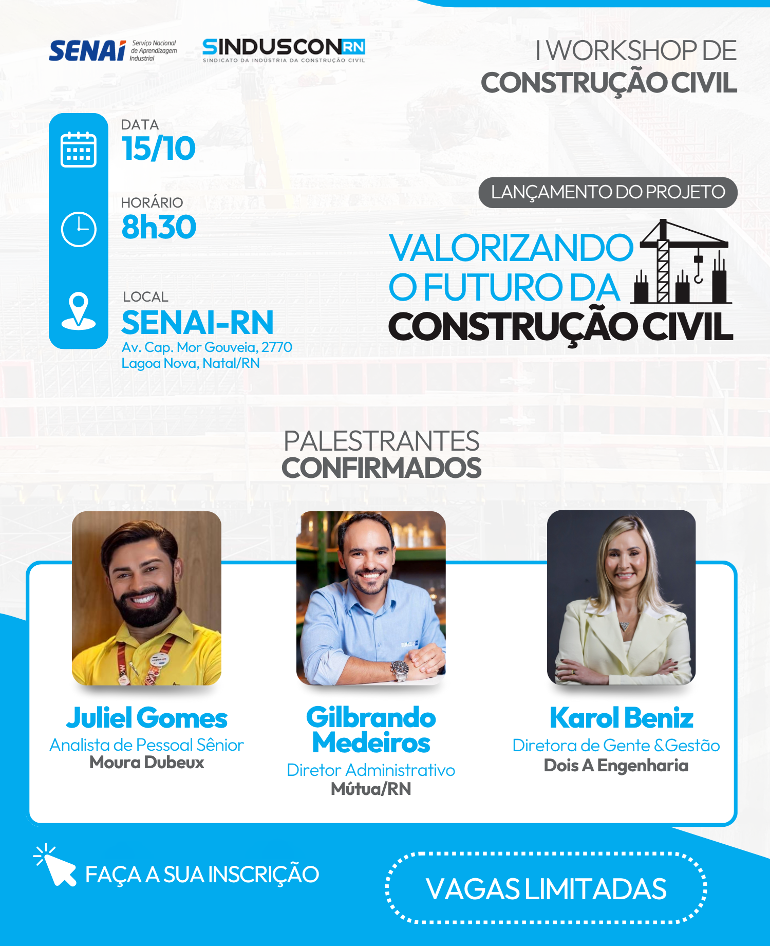 Vem aí o I Workshop de Construção Civil!